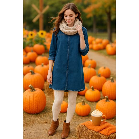 Madewell 3/4 Sleeve Denim Shift Dress Cotton Linen Blend Raw Hem – Size XXS - Picture 1 of 9